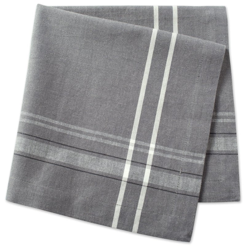 DII French Stripe Tabletop Collection Farmhouse Style Dining Table Linen Napkin Set, 20x20, Gray Chambray, 6 Piece - Image 4